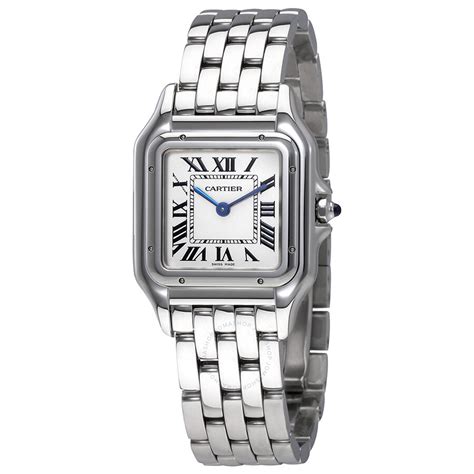 silver cartier watch|silver cartier watch women.